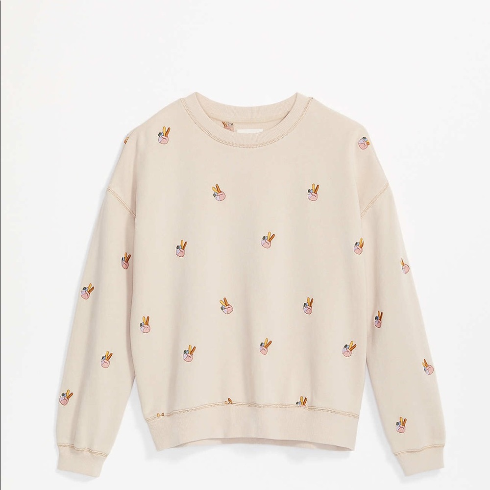 NWT Lou & Grey Peace Terry Sweatshirt